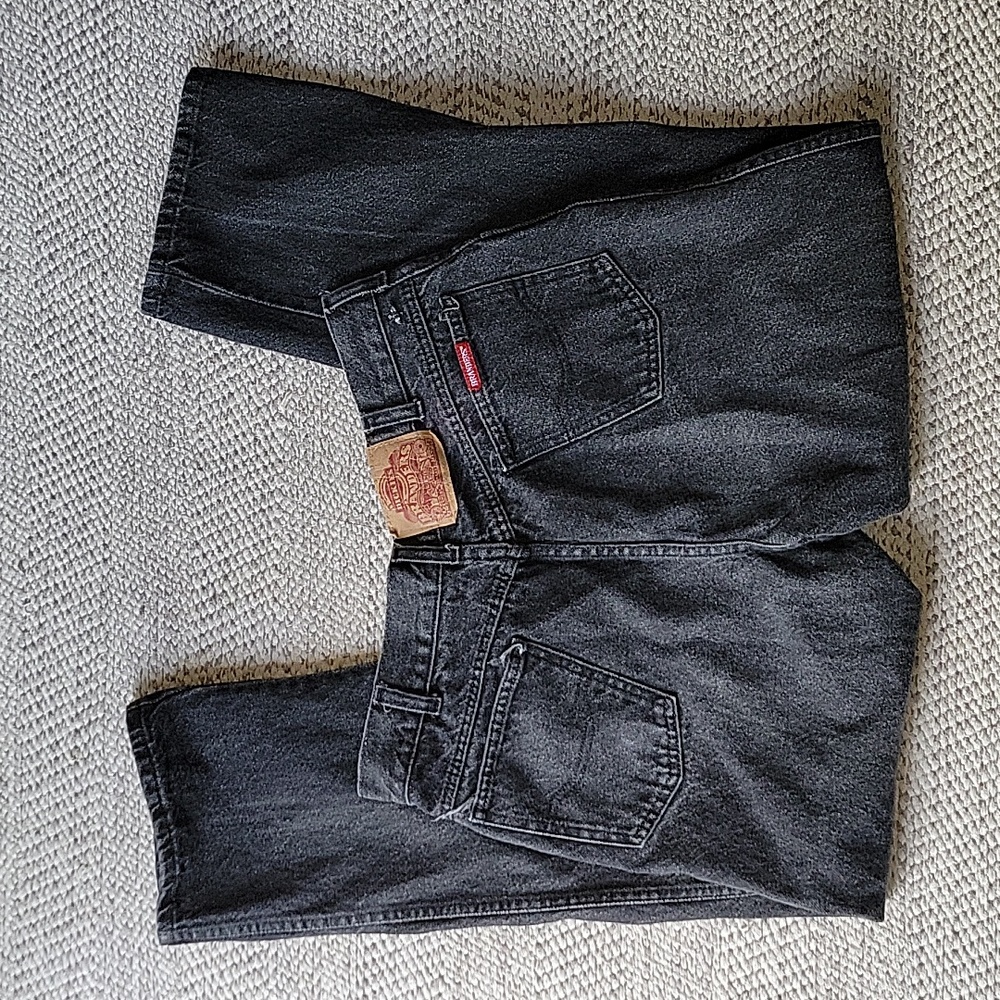 Vintage Dickies Branders Black Denim Jeans  36X30 🔥 Nice Fade - Picture 3 of 15